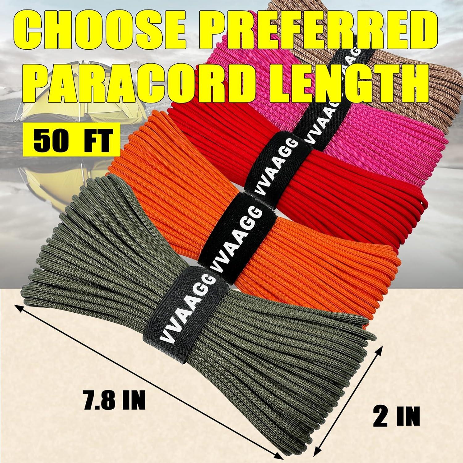 imageVVAAGG 1000 White Paracord Rope 100FT 4mm Utility Parachute Cord 12 Strand Nylon Camping Rope Tent Rope Clothsline RopeArmy Green