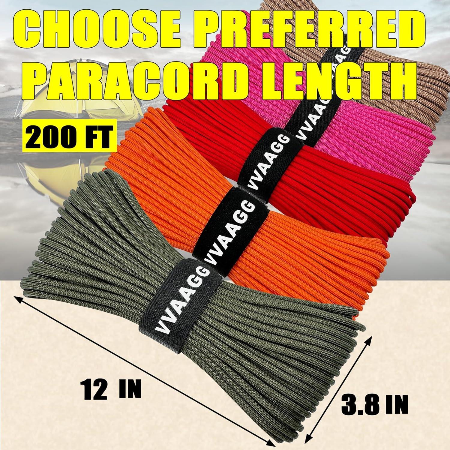 imageVVAAGG 1000 White Paracord Rope 100FT 4mm Utility Parachute Cord 12 Strand Nylon Camping Rope Tent Rope Clothsline RopeArmy Green