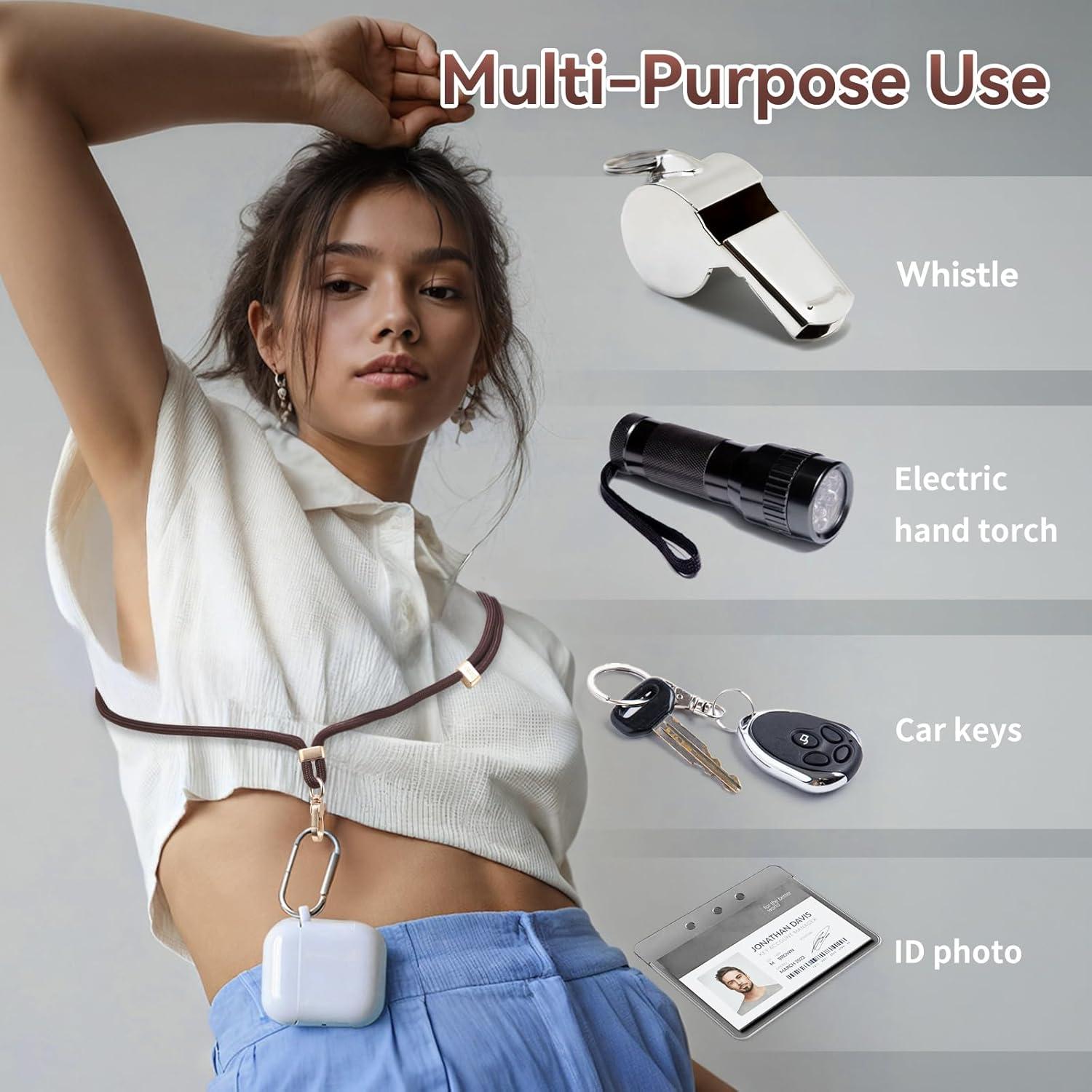 imageVVAAGG Cell Phone Lanyard for iPhone Crossbody Phone Strap and Wrist Strap Most iPhone and Android SmartphonesCoffee