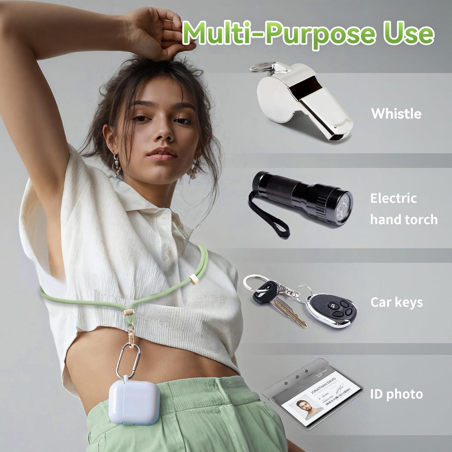 imageVVAAGG Cell Phone Lanyard for iPhone Crossbody Phone Strap and Wrist Strap Most iPhone and Android SmartphonesGreen