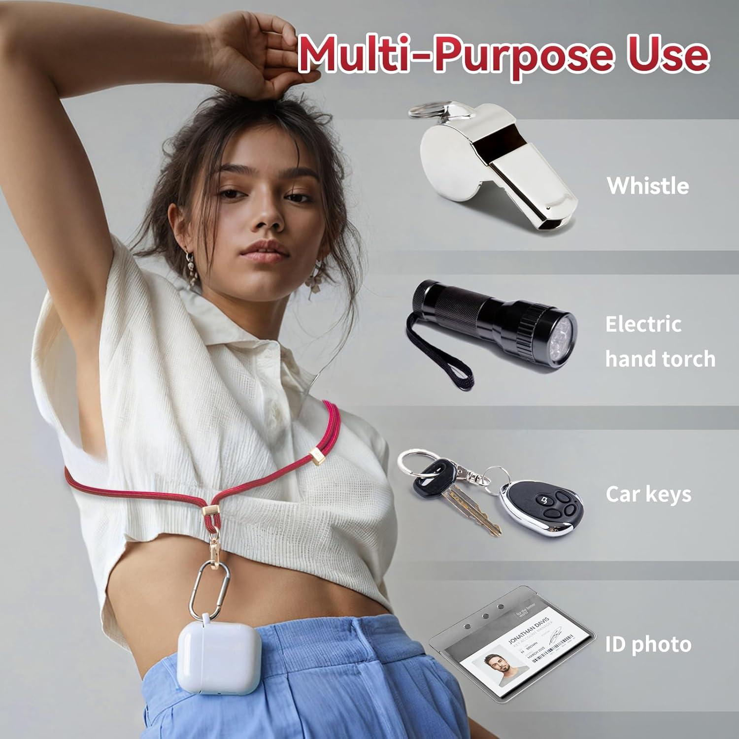 imageVVAAGG Cell Phone Lanyard for iPhone Crossbody Phone Strap and Wrist Strap Most iPhone and Android SmartphonesRed