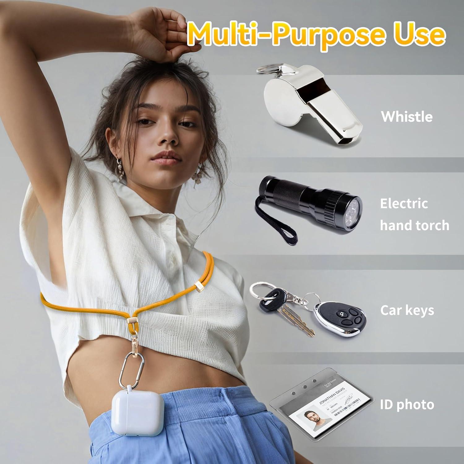 imageVVAAGG Cell Phone Lanyard for iPhone Crossbody Phone Strap and Wrist Strap Most iPhone and Android SmartphonesYellow