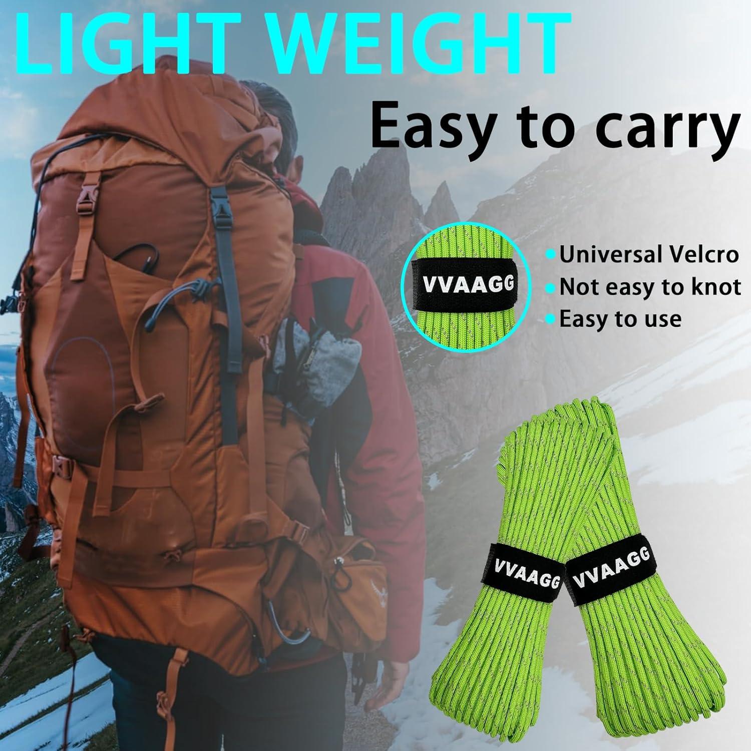 imageVVAAGG Reflective Paracord Rope 100FT 7 Strand Nylon para Cord Lanyard Utility 550 Parachute Cord 4mm Thin Tent Rope for Outdoor Camping HikingFlgreen
