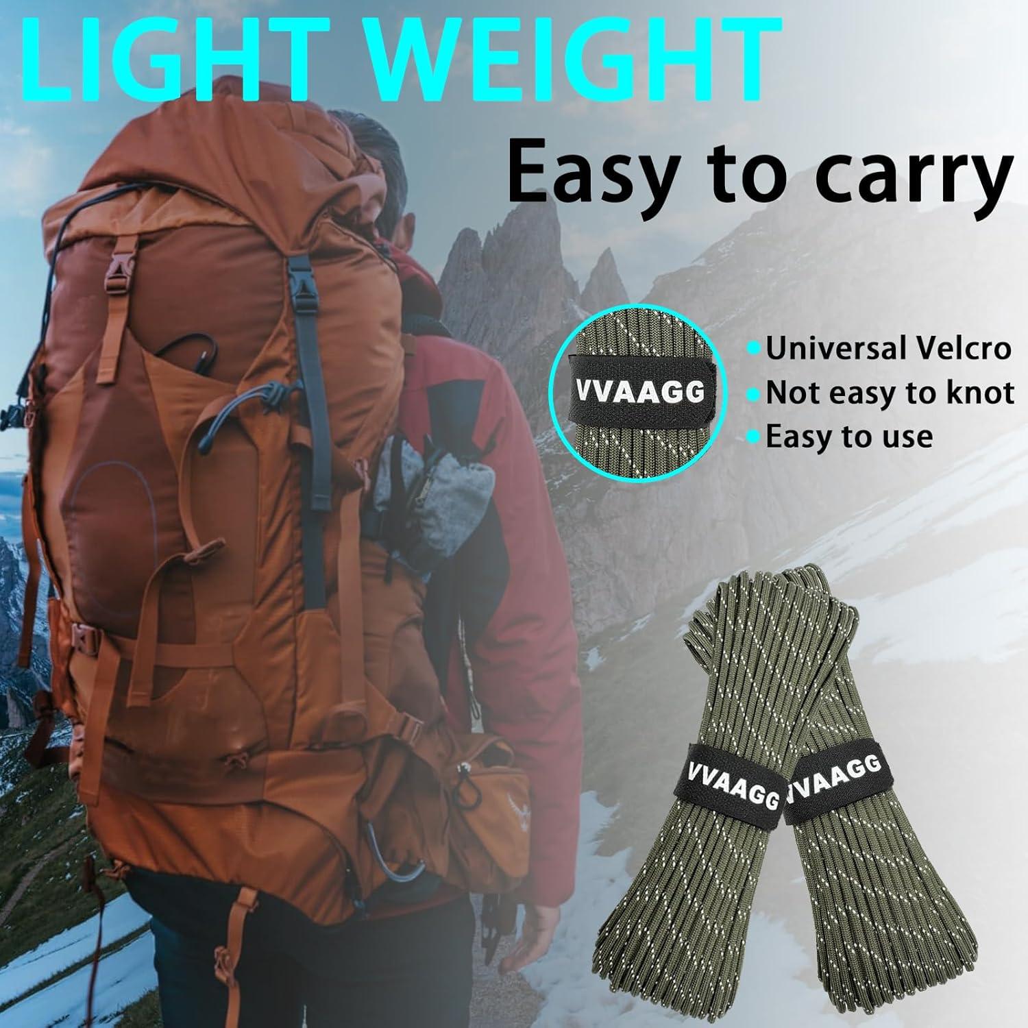 imageVVAAGG Reflective Paracord Rope 100FT 7 Strand Nylon para Cord Lanyard Utility 550 Parachute Cord 4mm Thin Tent Rope for Outdoor Camping HikingGreen