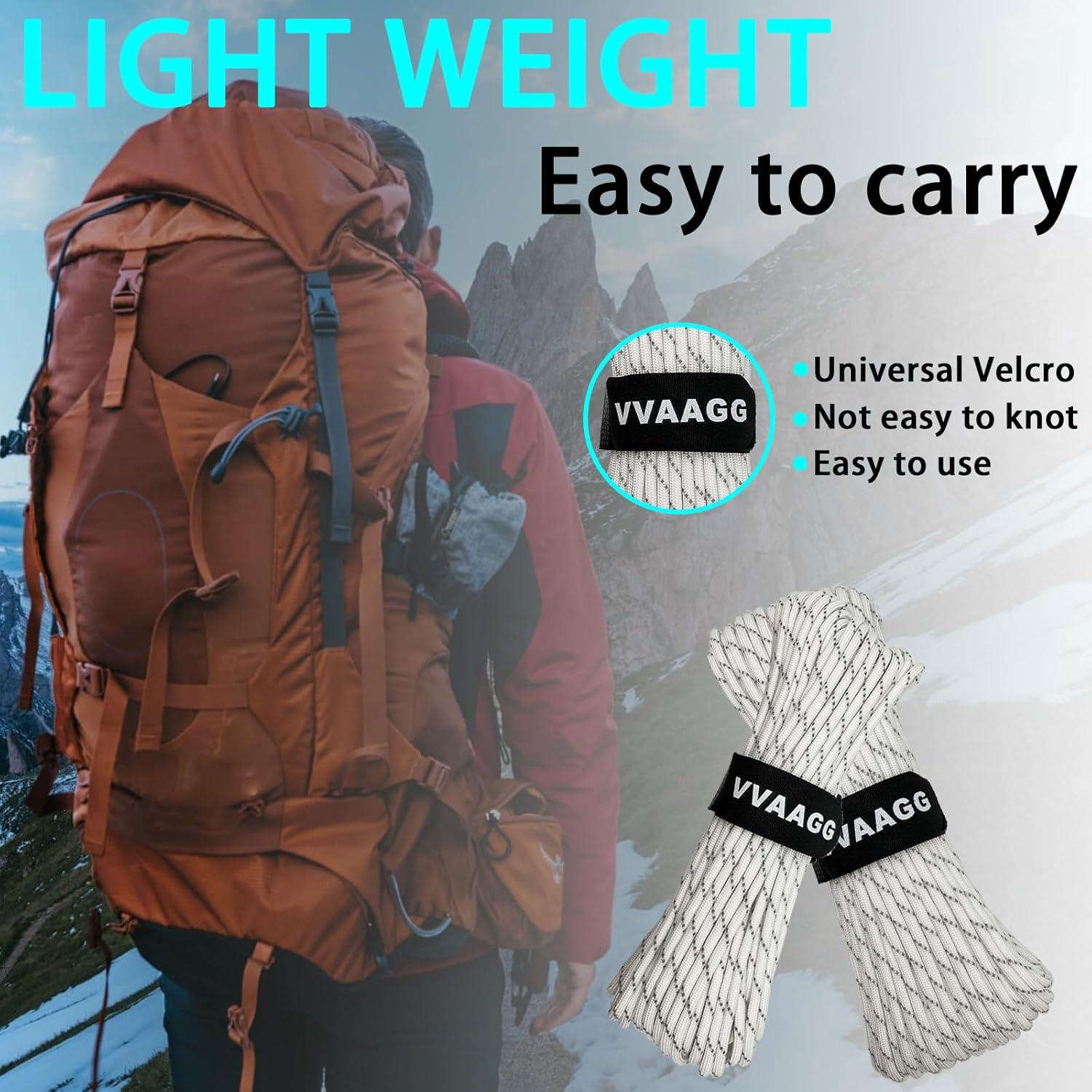 imageVVAAGG Reflective Paracord Rope 100FT 7 Strand Nylon para Cord Lanyard Utility 550 Parachute Cord 4mm Thin Tent Rope for Outdoor Camping HikingWhite