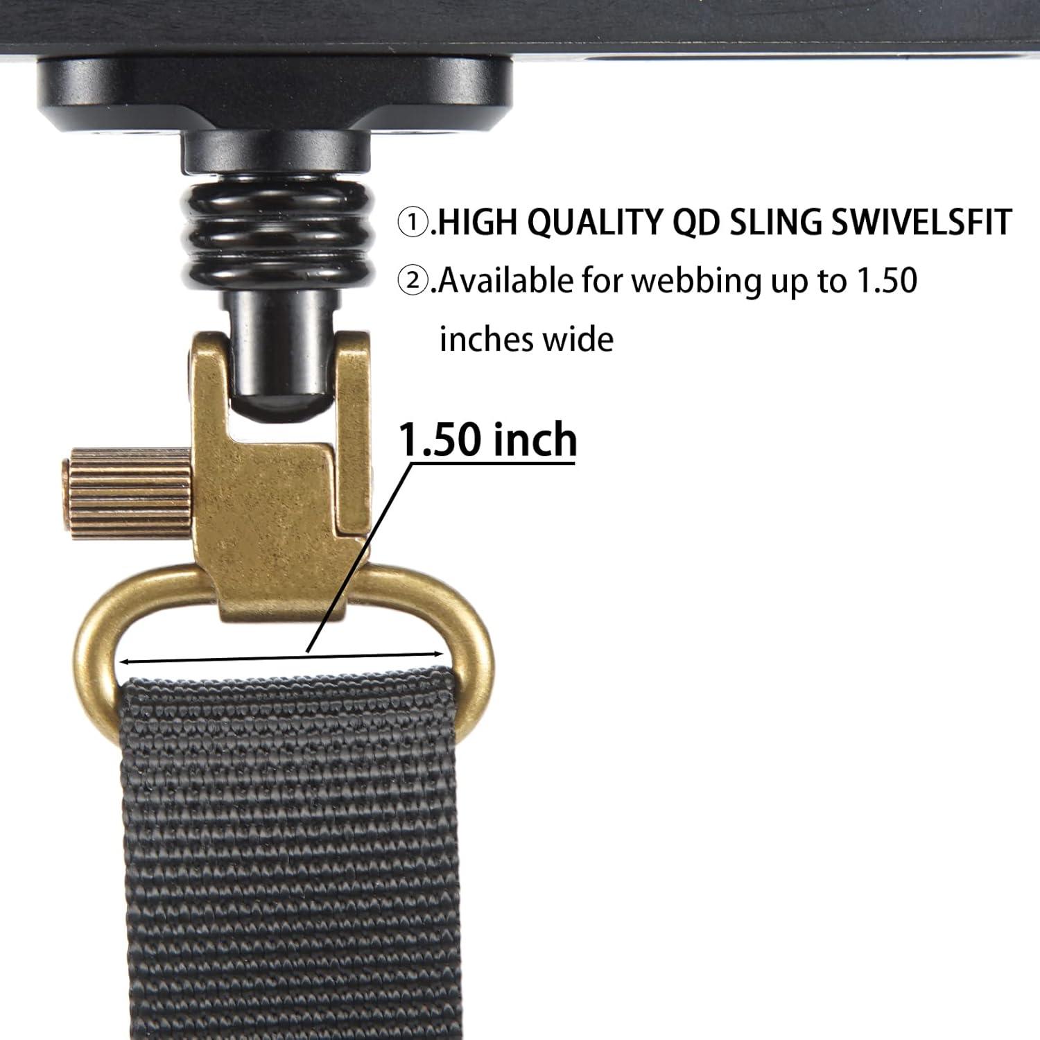 imageVVAAGG Sling Swivel Mount 1 125 15 inch TwoPoint Sling Attachment ClipsAntique Brass