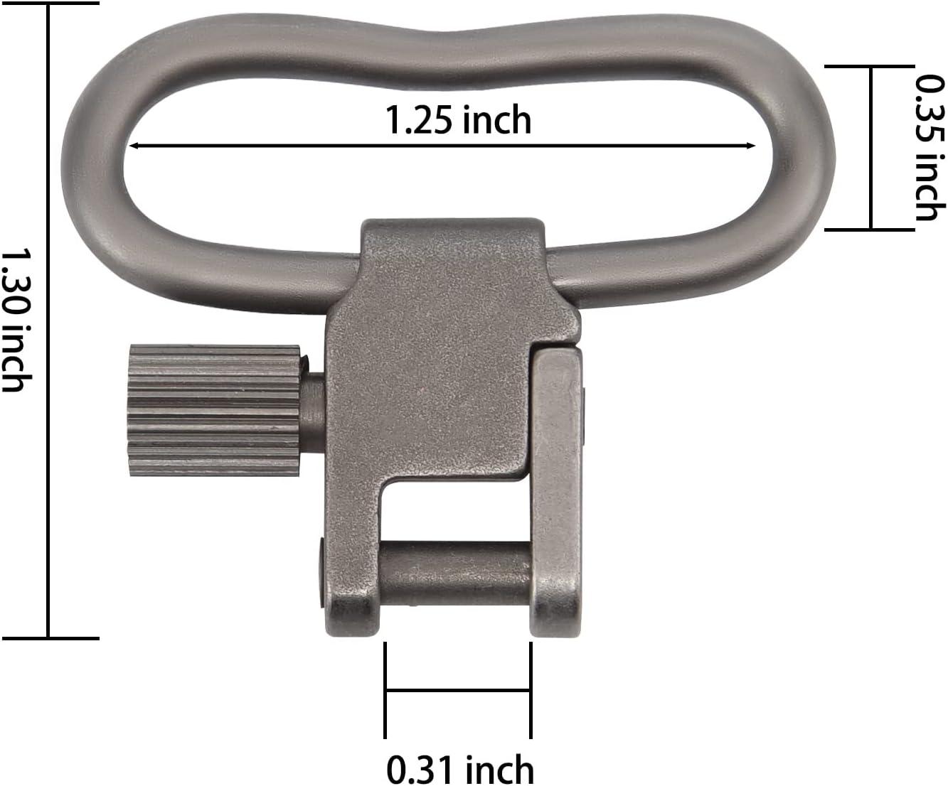 imageVVAAGG Sling Swivel Mount 1 125 15 inch TwoPoint Sling Attachment ClipsGray Sand