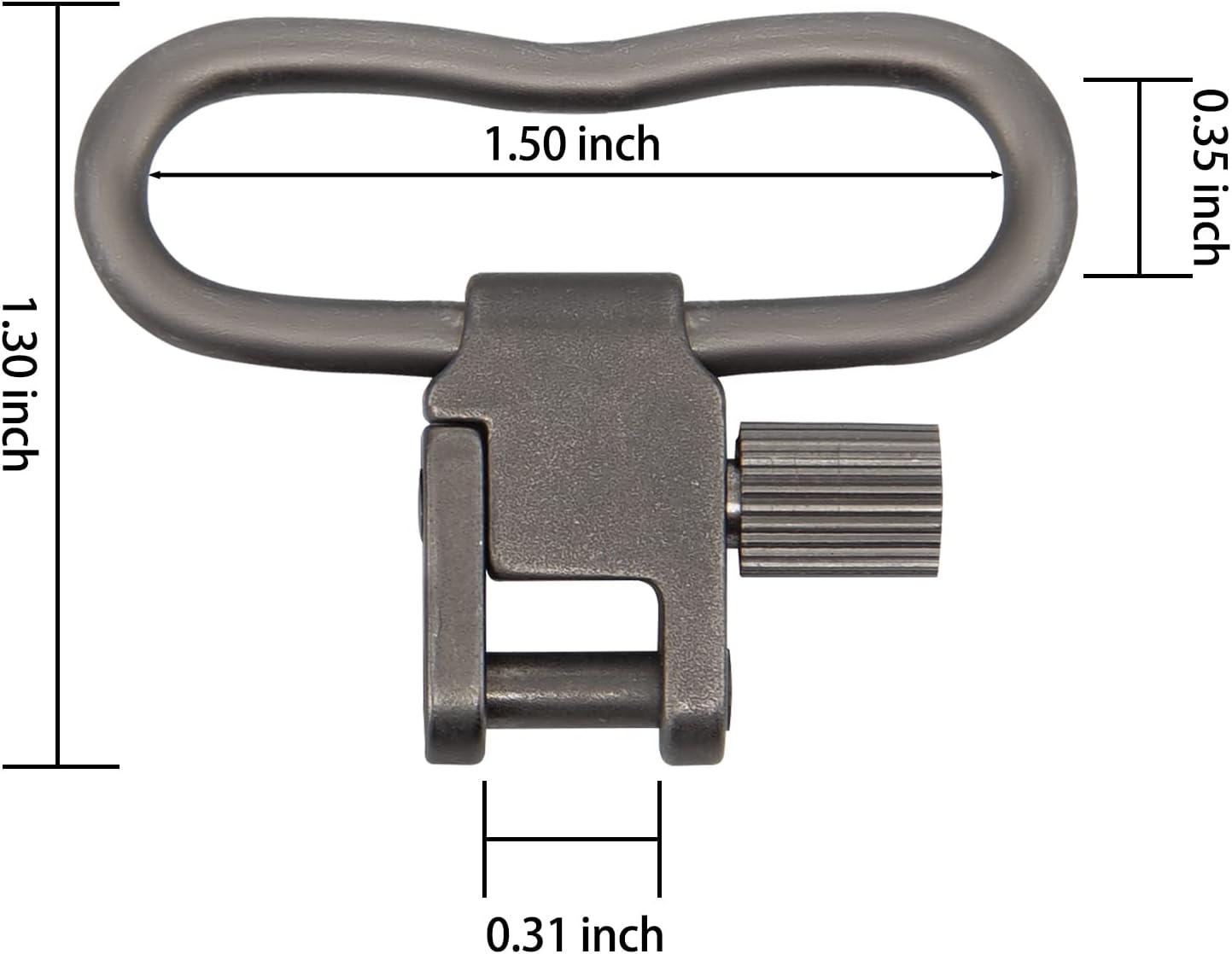imageVVAAGG Sling Swivel Mount 1 125 15 inch TwoPoint Sling Attachment ClipsGray Sand