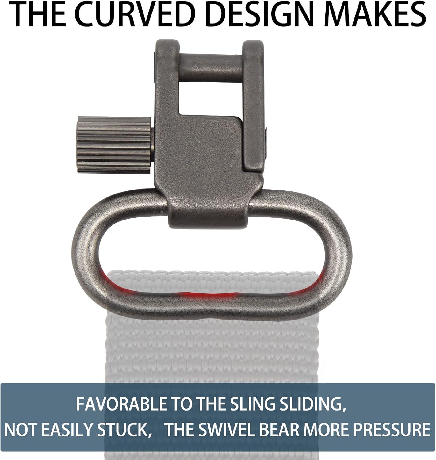 imageVVAAGG Sling Swivel Mount 1 125 15 inch TwoPoint Sling Attachment ClipsGray Sand