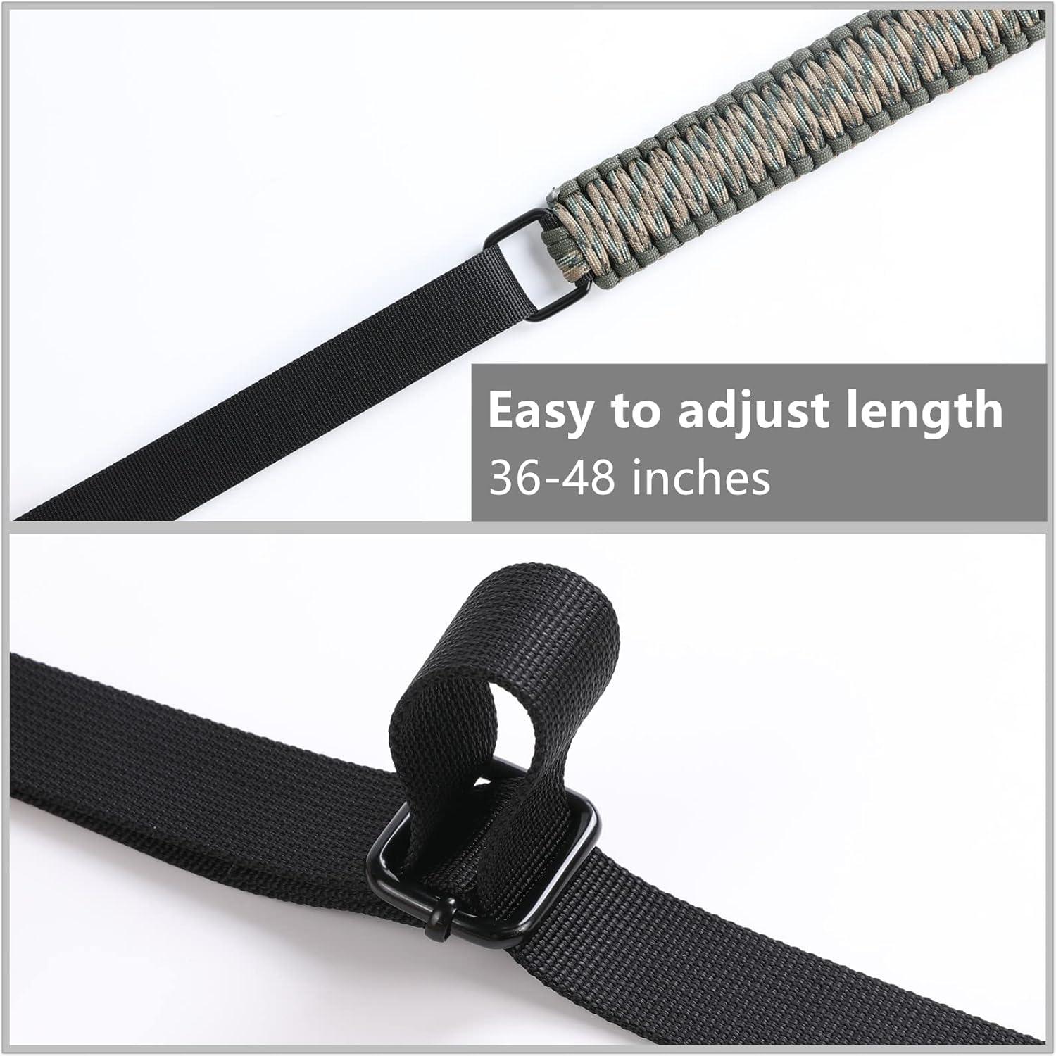 imageVVAAGG TwoPoint Paracord Rifle Sling with Swivels NonSlip Gun Sling with Adjustable Length StrapCamo