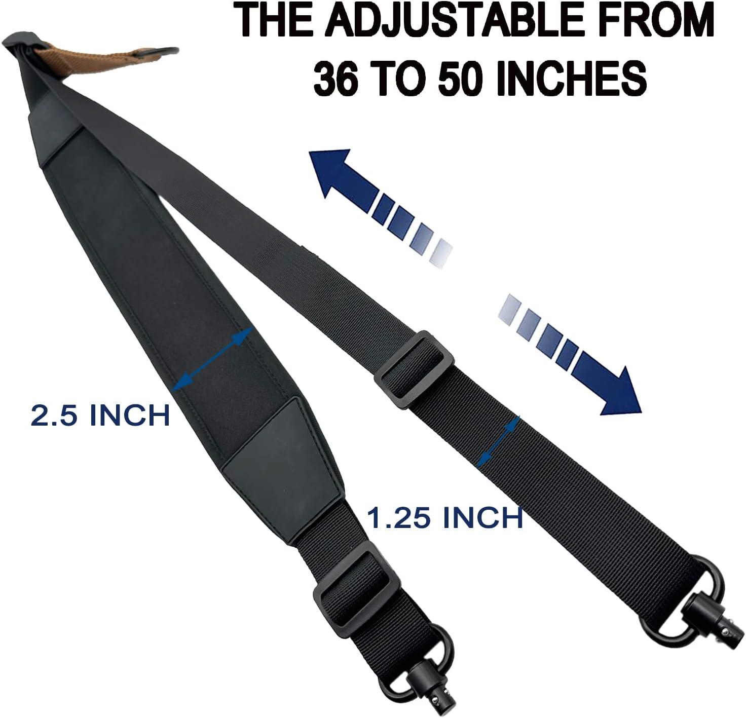imageVVAAGG TwoPoint Sling with QD Swivels Durable AntiSlip 2 Point QD Sling with Adjustable Length StrapModeBBlack