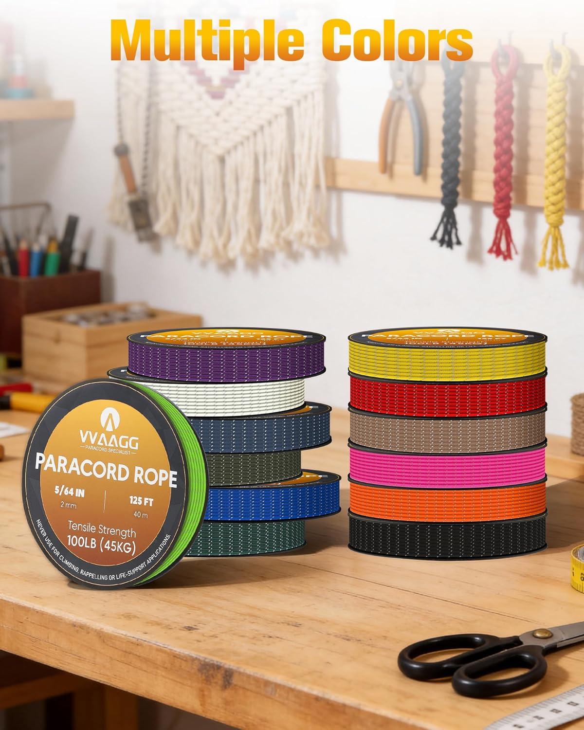 imageVVAAGG 2mm Reflective Paracord Rope 100 lbThin Micro Cord Braided String for Crafting Bracelet DIY Camping Wind ChimeFlgreen