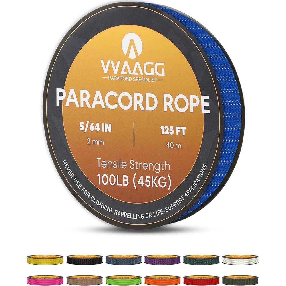imageVVAAGG 2mm Reflective Paracord Rope 100 lbThin Micro Cord Braided String for Crafting Bracelet DIY Camping Wind ChimeBlue