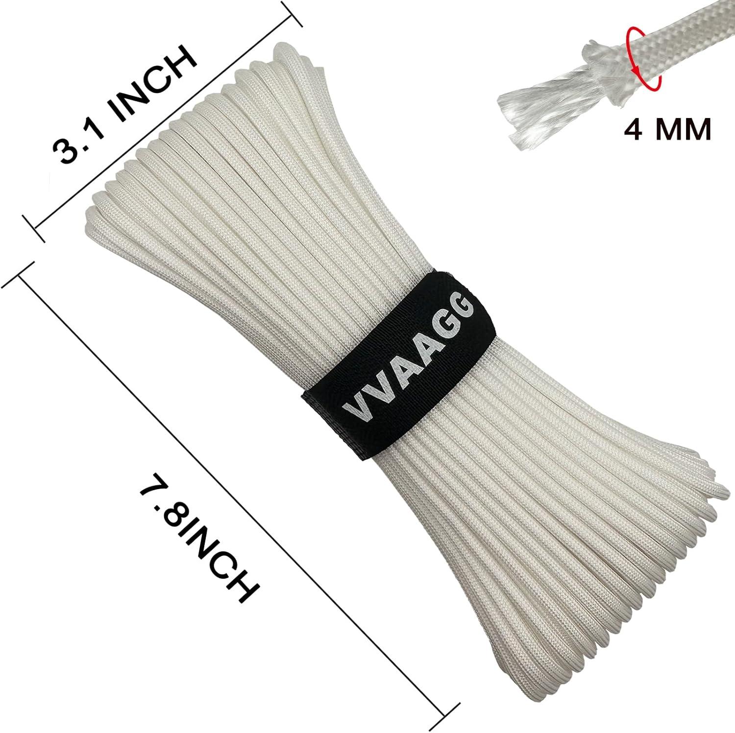 imageVVAAGG 550lb Paracord Rope 100FT 4mm Lightweight and Durable Camping Rope 7 Strand Nylon Parachute Cord for Fishing Clothesline Hammock Tent amp Survival DIY Bracelet OrangeWhite