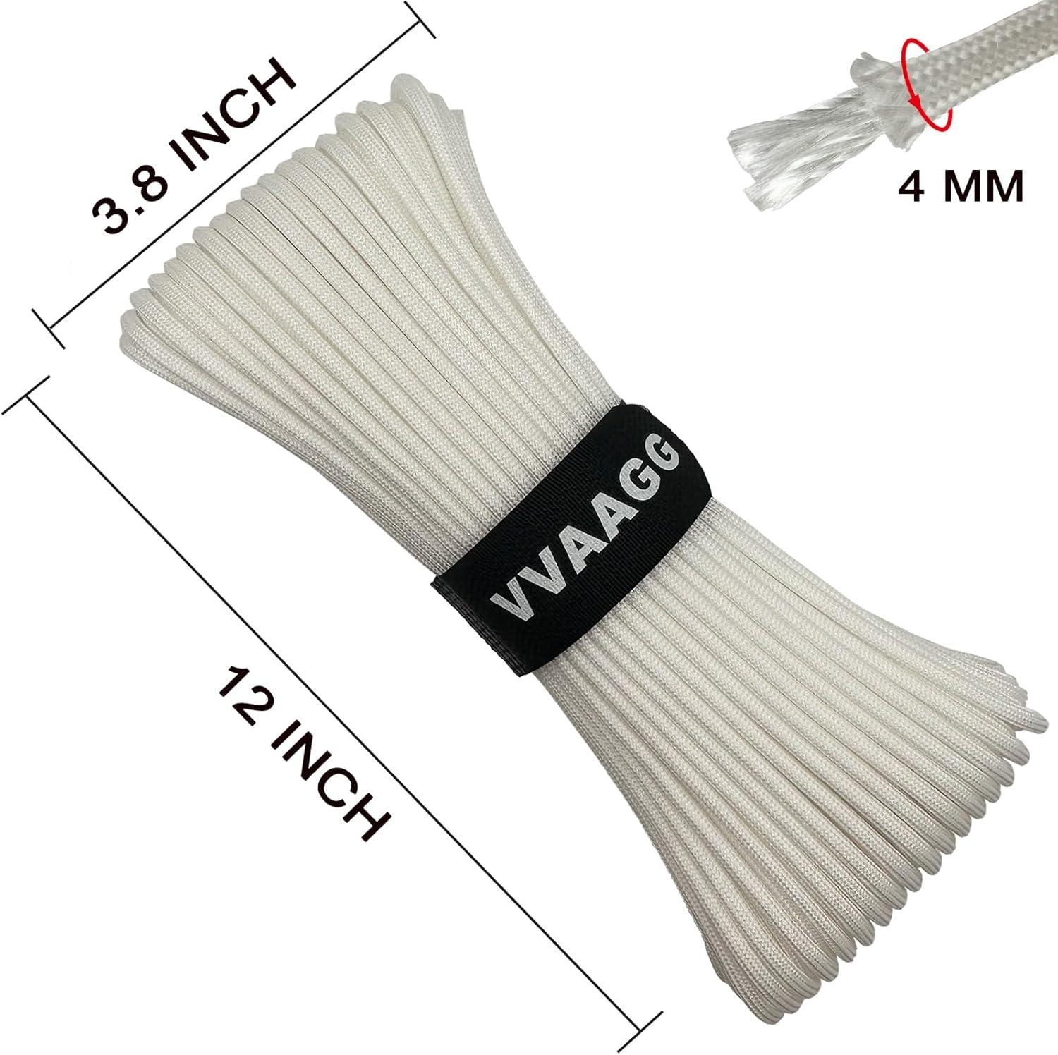 imageVVAAGG 550lb Paracord Rope 100FT 4mm Lightweight and Durable Camping Rope 7 Strand Nylon Parachute Cord for Fishing Clothesline Hammock Tent amp Survival DIY Bracelet OrangeWhite
