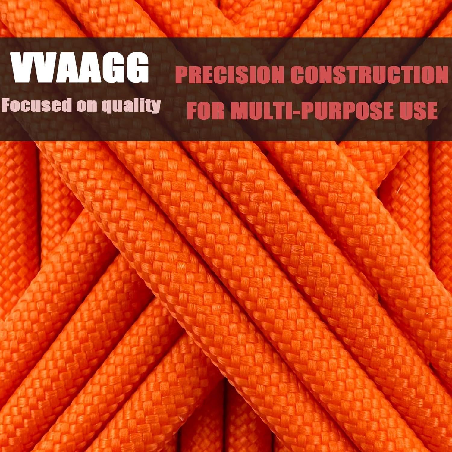 imageVVAAGG 550lb Paracord Rope 100FT 4mm Lightweight and Durable Camping Rope 7 Strand Nylon Parachute Cord for Fishing Clothesline Hammock Tent amp Survival DIY Bracelet OrangeOrange