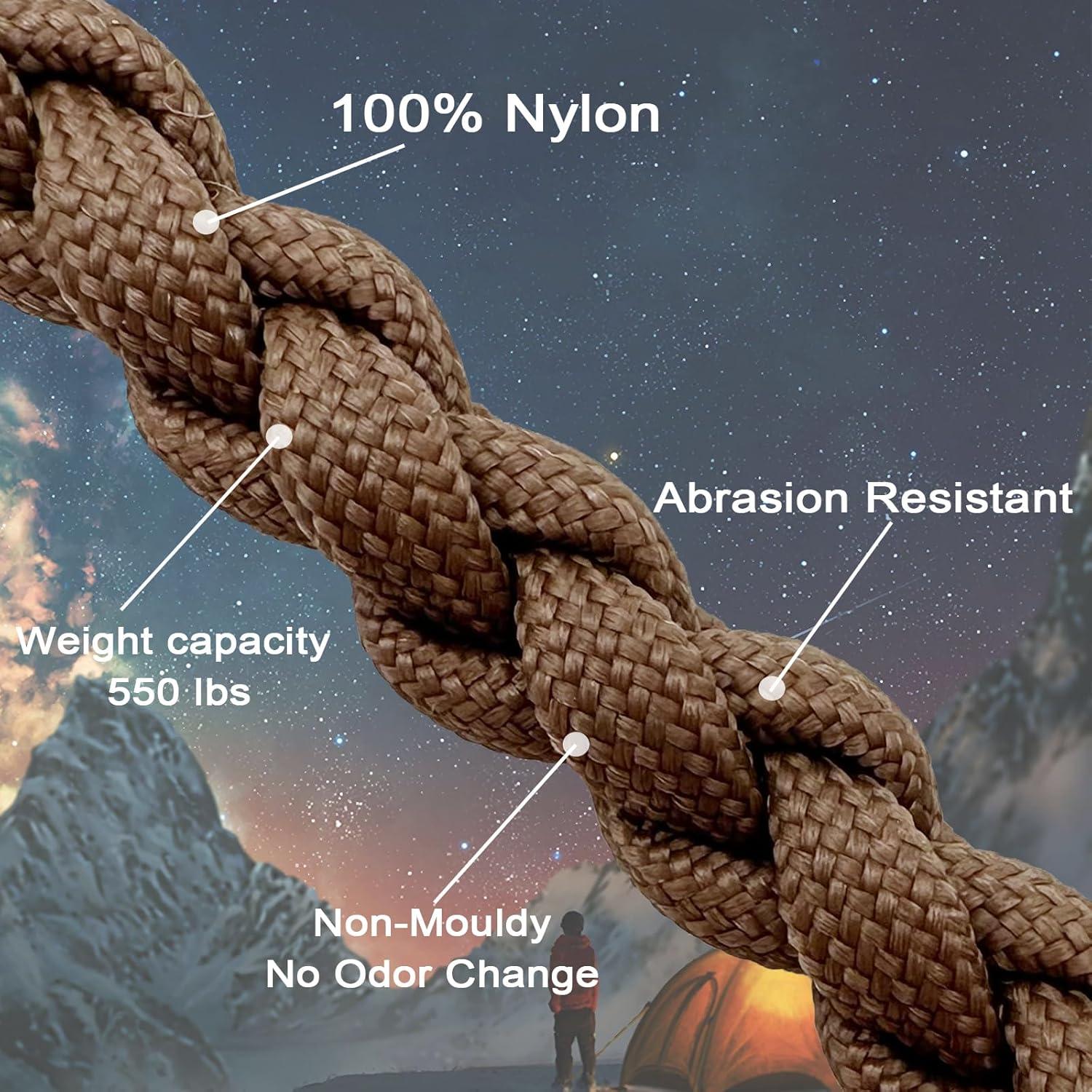 imageVVAAGG 550lb Paracord Rope 100FT 4mm Lightweight and Durable Camping Rope 7 Strand Nylon Parachute Cord for Fishing Clothesline Hammock Tent amp Survival DIY Bracelet OrangeTan