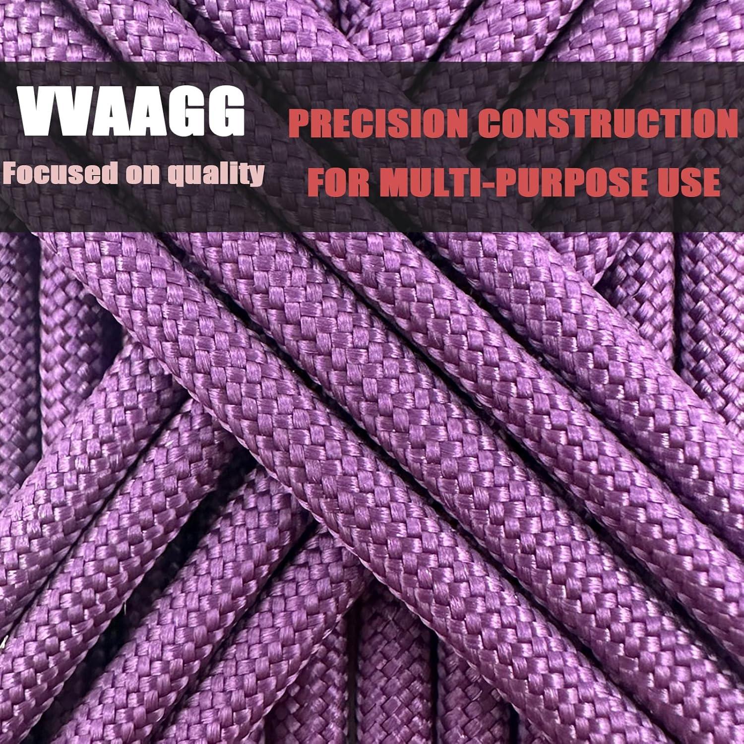 imageVVAAGG 550lb Paracord Rope 100FT 4mm Lightweight and Durable Camping Rope 7 Strand Nylon Parachute Cord for Fishing Clothesline Hammock Tent amp Survival DIY Bracelet OrangePurple