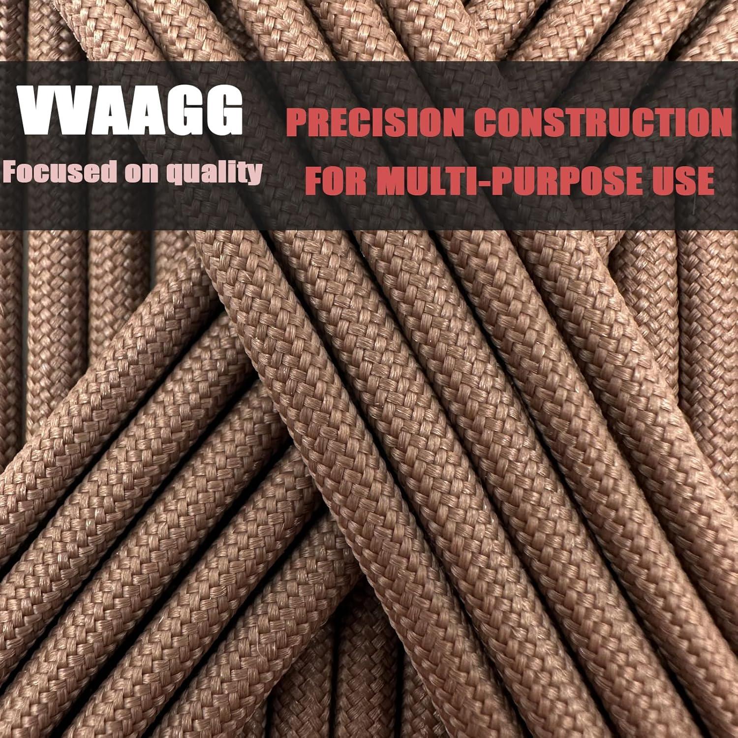 imageVVAAGG 550lb Paracord Rope 100FT 4mm Lightweight and Durable Camping Rope 7 Strand Nylon Parachute Cord for Fishing Clothesline Hammock Tent amp Survival DIY Bracelet OrangeTan