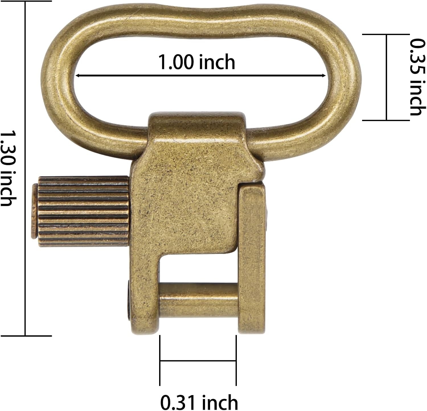 imageVVAAGG 4PCS Sling Swivels 1 125 15 inch 2Point Sling Attachment4pcs 1 inch Swivels Gold