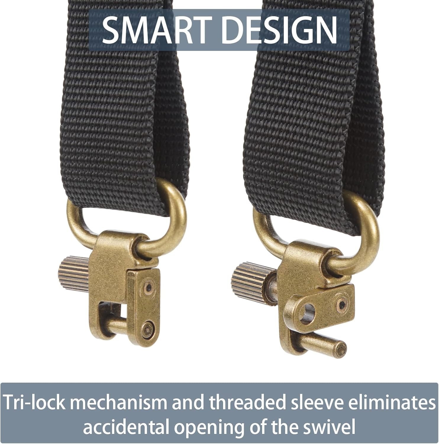 imageVVAAGG 4PCS Sling Swivels 1 125 15 inch 2Point Sling Attachment4pcs 1 inch Swivels Gold