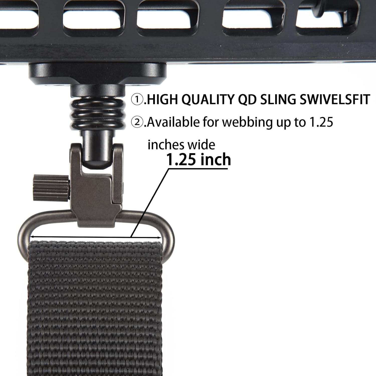 imageVVAAGG 4PCS Sling Swivels 1 125 15 inch 2Point Sling Attachment4pcs 125 inch Swivels Gary
