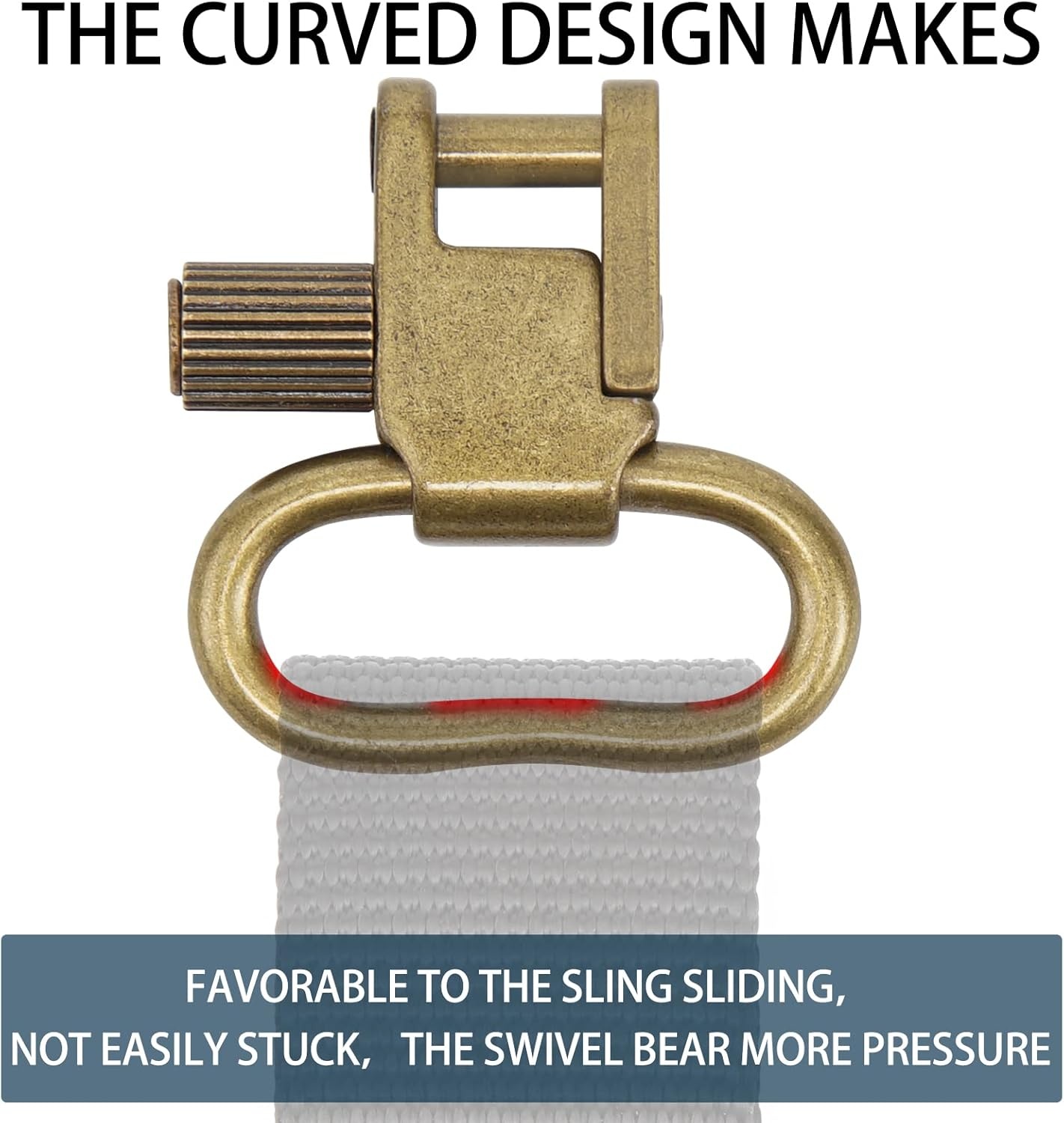 imageVVAAGG 4PCS Sling Swivels 1 125 15 inch 2Point Sling Attachment4pcs 15 inch Swivels Gold