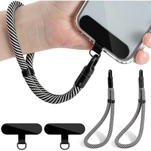 VVAAGG Phone Lanyard, Phone Wrist Strap for Case, Hand Wrist Strap 2 Pack(Black&grey)